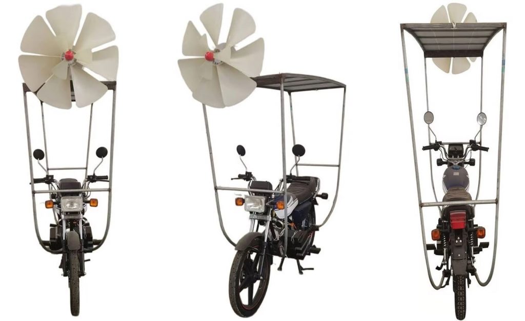 Создан-мотоцикл,-работающий-на ветре-и солнце