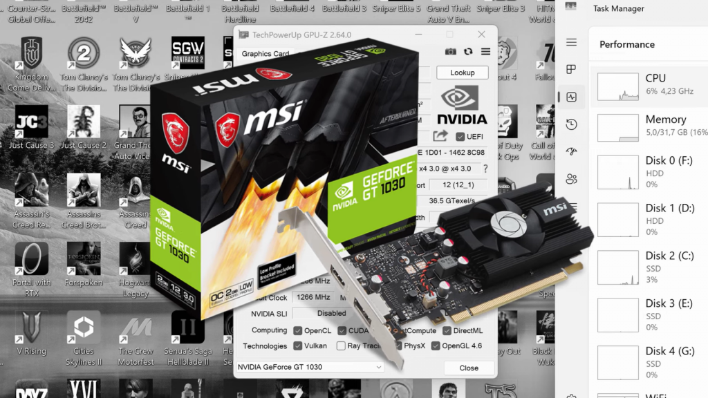 Бюджетную-видеокарту gt-1030-проверили-в играх-в 2025 г.