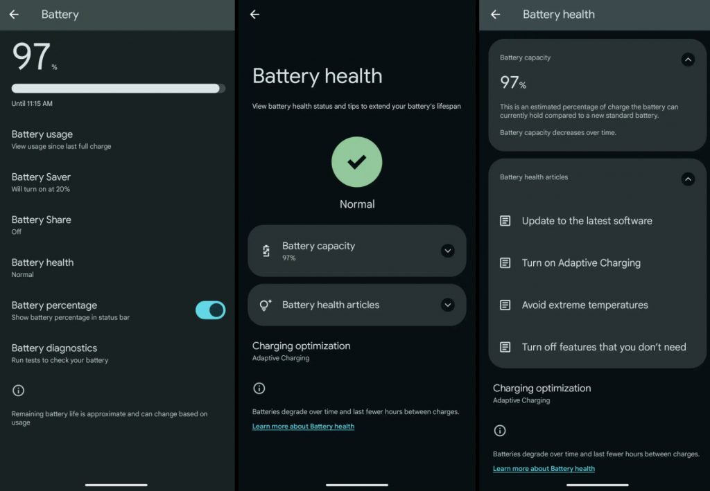 В-смартфонах-pixel-исчезла-страница-«Состояние-батареи»