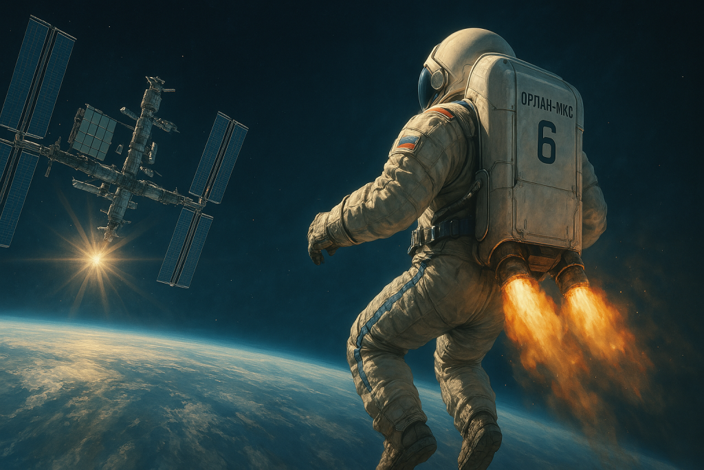 Что-будет,-если-скрестить-танк,-смартфон-и-космонавта?-Новый-скафандр-«Орлан-МКС»-№6