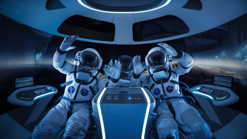 Российские-космонавты-впервые-опробуют-тренажер-нового-транспортного-корабля