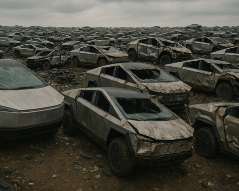 «Кладбище-cybertruck»:-десятки-непроданных-электромобилей-tesla-нашли-на-парковке-в-Детройте