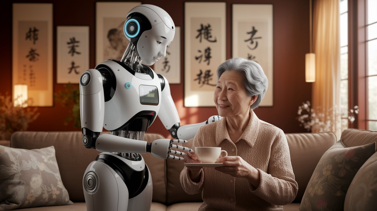 Роботы-в Китае-начнут-ухаживать-за стариками