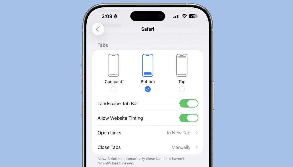 После-критики-apple-в-ios-26-появились-различные-варианты-дизайна-браузера-safari