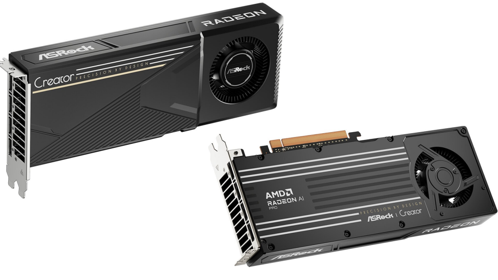 asrock-показала-компактную-видеокарту-на 32 ГБ radeon ai pro r9700 creator