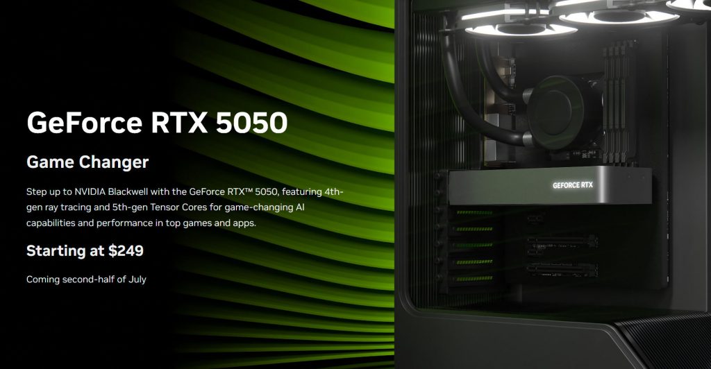 nvidia-представила-rtx-5050-—-2560-ядер-cuda-и-8-ГБ-gddr6-за-$249