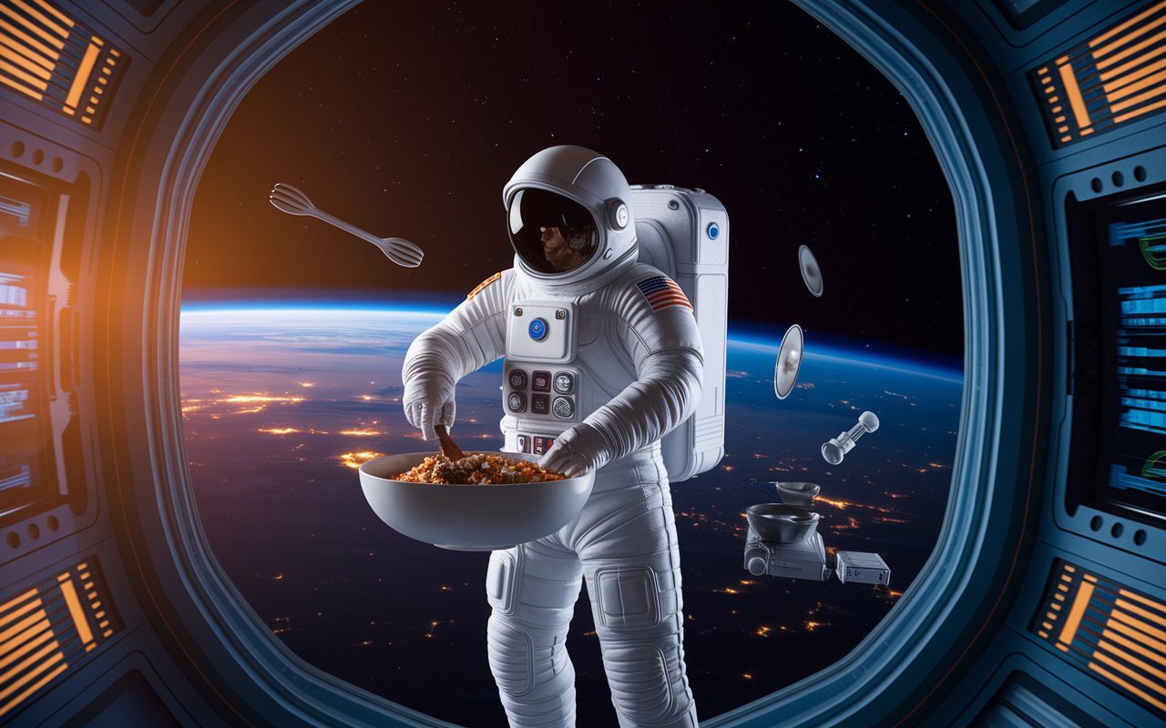 ​​Астронавт-приготовил-“космический-жареный-рис-кимчи”-на-орбите
